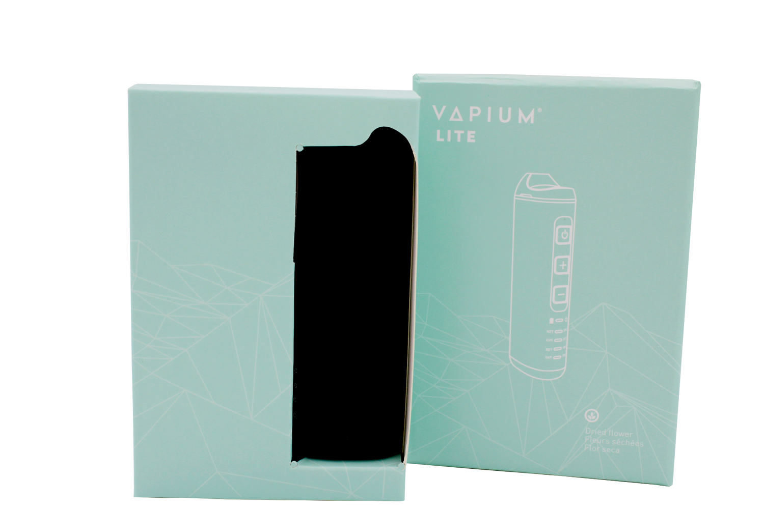 box view of the Vapium portable dry herb vaporizer. made for a smooth smoking experience.