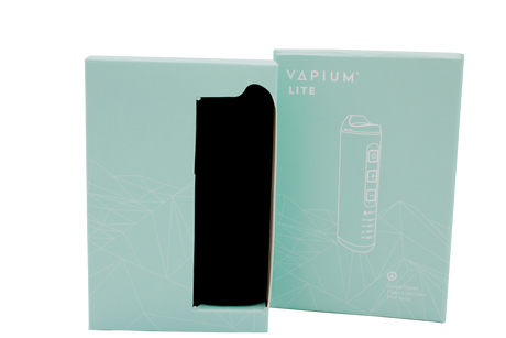 box view of the Vapium portable dry herb vaporizer. made for a smooth smoking experience.