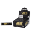 front view of the VIBES ultra thin rolling paper display box and one of the smaller packages. A premium rolling paper product.