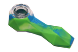 front view of the Waxmaid 4" Daimon hand pipe, made of premium silicone and textured with diamond pattern for extra grip to prevent slipping.
