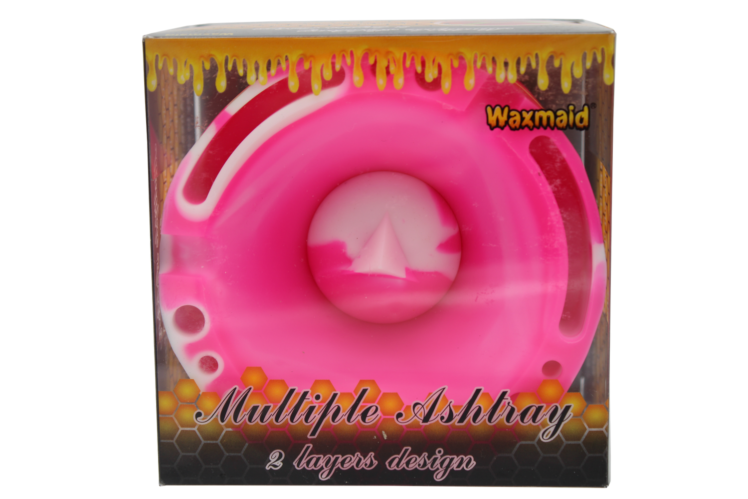 Waxmaid 4.29" Pyramid Silicone Round Ashtray
