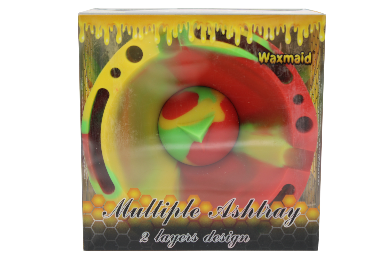 Waxmaid 4.29" Pyramid Silicone Round Ashtray