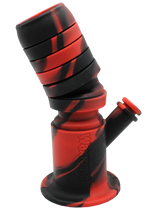 side view of the waxmaid springer silicone waterpipe. a flexible and durable water pipe for perfect adjustment and convenience.