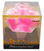 front view of the waxmaid triplets silicone glass bowls in pink and white. made for a even larger amount of herb for extra long smoking sessions.