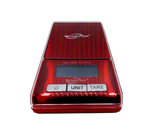 full view of the Weightmax bling scale in red. A scale for weight your smoking essentials. 