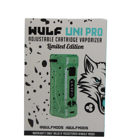 front view of the Wulf Uni pro. an improvement on the popular uni with digital screen and new green black splatter color