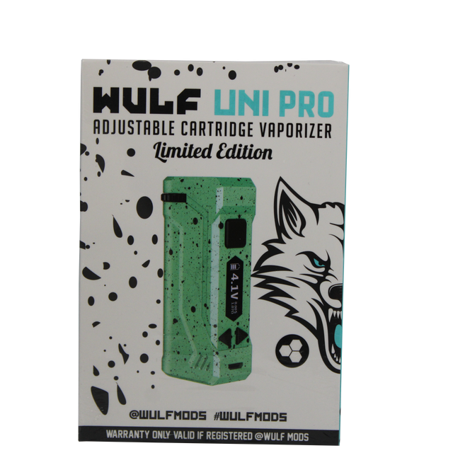 front view of the Wulf Uni pro. an improvement on the popular uni with digital screen and new green black splatter color
