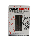 front view of the Wulf Uni pro. an improvement on the popular uni with digital screen and new black red splatter color