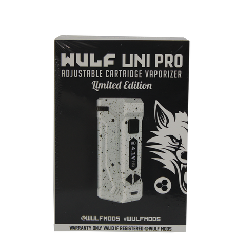 front view of the Wulf Uni pro. an improvement on the popular uni with digital screen and new limited edition white black splatter color