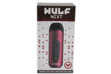 front view of the wulf next dry herb vaporizer. a portable and strong herb vaporizer for on the go smoking in a metallic red