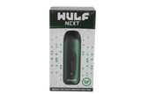 front view of the wulf next dry herb vaporizer. a portable and strong herb vaporizer for on the go smoking in a metallic green