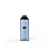 front view of the XVape Avant vaporizer in blue. A slim and flat vaporizer that is able to be concealed and easy to carry