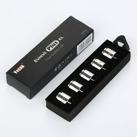 view of the Yocan Evolve Plus XL replacement coils in their packaging. A premium product for the Evolve plus XL.