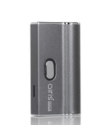 Front view of the Airis Janus 2-in-1 battery wrapped in a deep Gunmetal Grey metallic casing. The robust exterior protects internal electronic components during travel or mobile pocket storage.