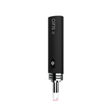 Front view of the Airistech Airis 8 dip and dab vaporizer in sleek black. This versatile 2-in-1 concentrate pen functions as both a portable electric nectar collector and a traditional loaded dab pen.