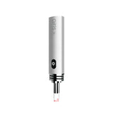 Front view of the Airistech Airis 8 dip and dab vaporizer in sleek silver. This versatile 2-in-1 concentrate pen functions as both a portable electric nectar collector and a traditional loaded dab pen.