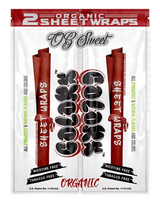 Front view of the Colors Organic Sheet Wraps pouch in OG Sweet flavor. This gold-trimmed crimson package contains two organic rolling sheets engineered to produce an exceptionally smooth burn.