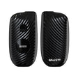 Front view of the Doteco Mini S Pro 650mAh battery in solid black. This ultra-compact, box-style 510-thread vaporizer battery features a built-in OLED display for precise control over your daily oil cartridge sessions.