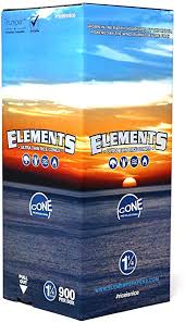 Elements - 1 1/4 Size Pre-Rolled Cones - 900ct