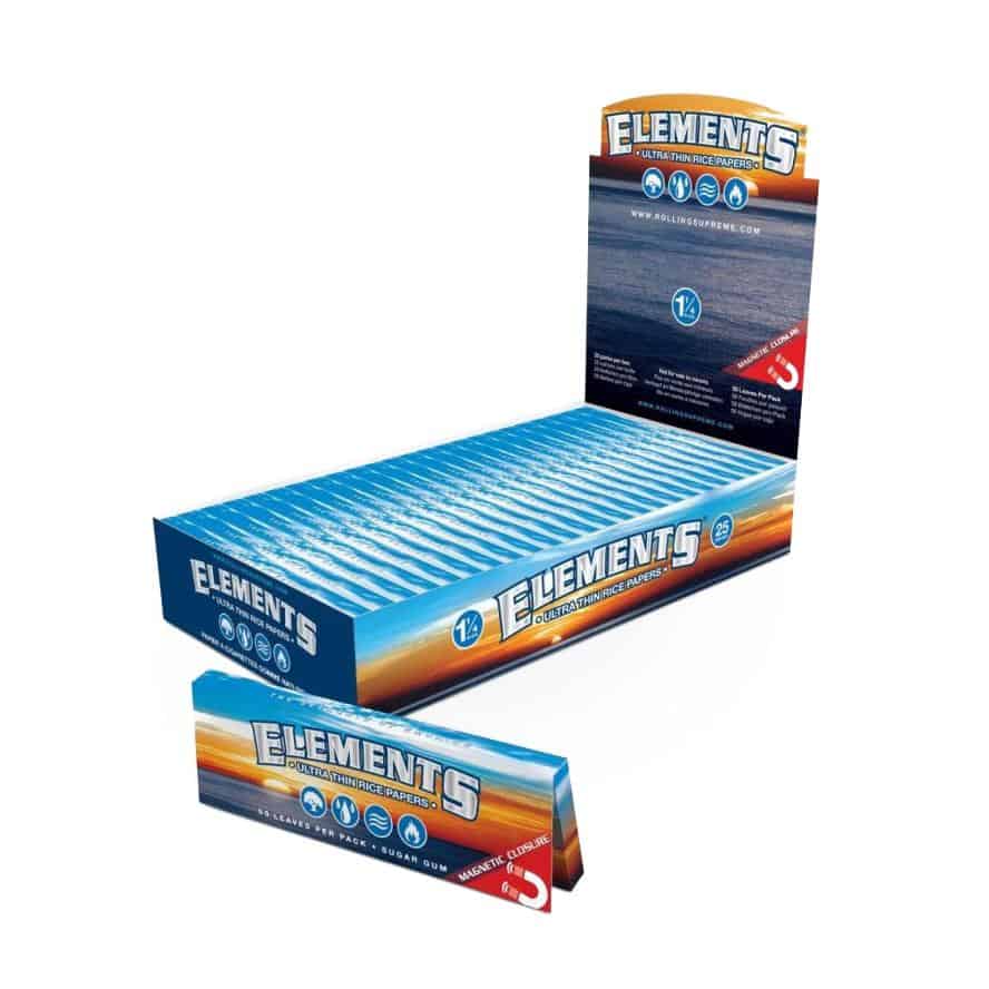 Elements Hemp 1 1/4 Size Papers 50ct 25pk