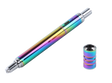 Front view of the electronic wax dab pen kit in rainbow. This highly portable, pen-style vaporizer is specifically designed for the quick and efficient consumption of your favorite wax concentrates on the go.