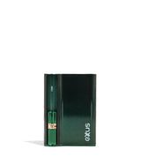 Front view of the Exxus Palm Pro cartridge vaporizer by CCELL in dark green. This ultra-compact, ergonomic 510-thread battery is engineered to fit perfectly in the palm of your hand for a highly discreet and comfortable oil vaping experience.