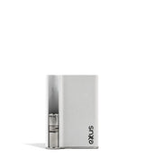 Front view of the Exxus Palm Pro cartridge vaporizer by CCELL in sleek matte white. This ultra-compact, ergonomic 510-thread battery is engineered to fit perfectly in the palm of your hand for a highly discreet and comfortable oil vaping experience.