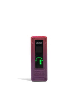 Front standing view of the Exxus REC Cartridge Vaporizer in bright crimson red. This ultra-compact 510-thread battery is designed for oil cartridges and features four voltage settings along with an illuminated OLED screen.