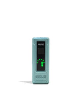 Front standing view of the Exxus REC Cartridge Vaporizer in icy glacier blue. This ultra-compact 510-thread battery is designed for oil cartridges and features four voltage settings along with an illuminated OLED screen.