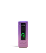 Front standing view of the Exxus REC Cartridge Vaporizer in cosmic nebula purple. This ultra-compact 510-thread battery is designed for oil cartridges and features four voltage settings along with an illuminated OLED screen.