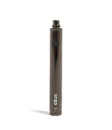 Front close-up view of a single Exxus Vape 1600mAh battery in gunmetal grey. Powered by a robust 1600mAh capacity cell, this durable and highly reliable 510-thread pen battery ensures extended vaping sessions without the need for constant recharging.
