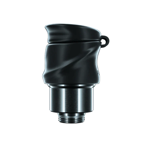 Front angled view of the Focus V Carta 2 Intelli-Core Wax Atomizer in black and silver. This OEM replacement heating chamber features 360-degree heating technology for optimal vaporization of wax and concentrates.