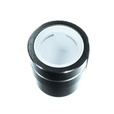Top-down angled view into the Focus V Carta 2 Intelli-Core Wax Atomizer chamber in silver and white. The spacious quartz-coated ceramic bucket provides even heat distribution to maximize the flavor and vapor production of your extracts.