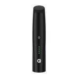 Front angled view of the G Pen Pro Dry Herb Vaporizer Kit in matte black. This compact, pen-style vaporizer features a durable aluminum body and is designed specifically for smooth and flavorful dry herb consumption.