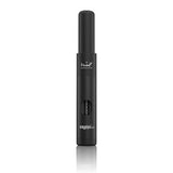 Front view of the Hamilton Devices Daypipe Mini in matte black. This sleek, battery-free handheld pipe features a multi-chamber internal core optimized for discrete on-the-go dry herb storage.