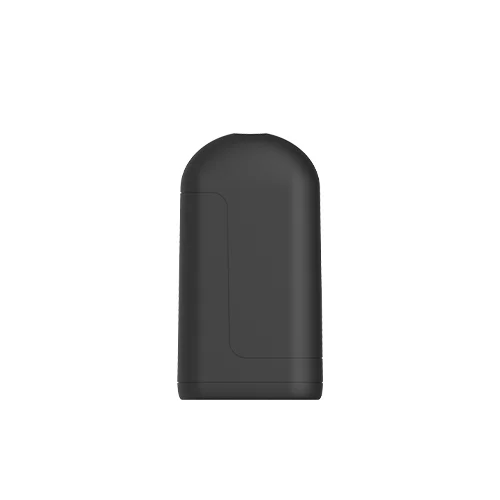 Front view of the Hamilton Devices Tombstone double cartridge battery in sleek matte black. This innovative concealed vaporizer allows users to draw from two standard 510-thread oil cartridges simultaneously for massive, mixed vapor clouds.