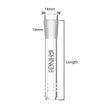 Side profile view of the White Rhino 19/14 downstem fully assembled in sleek black. Constructed from premium food-grade silicone, this versatile adapter perfectly fits 19mm water pipe joints while securely holding standard 14mm glass bowls.