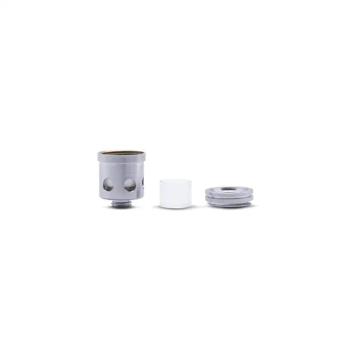Side view of the Kandypens Oura Replacement Atomizer. This essential OEM replacement base houses the heating element for your smart rig, ensuring rapid heat-up times and consistent temperature delivery for wax concentrates.