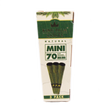 Front view of a single King Palm mini pre-rolled cones foil pouch in black and gold. Every individual pack houses five ready-to-fill wraps and a dedicated moisture-control packet.