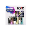 Front view of the Lookah Load 510 battery 16-count limited edition display box featuring assorted vibrant colors. This wholesale retail packaging provides smoke shops with highly portable 500mAh vape batteries equipped with universal 510 threading for standard oil cartridges.