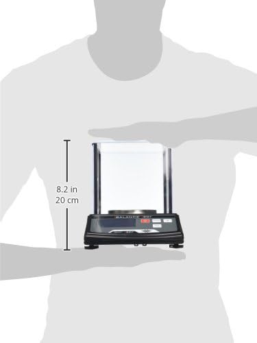 Close-up front view of the My Weigh iBalance i201 measurement scale control panel in grey. The bright backlit digital LCD screen ensures clear readings, while the advanced keypad includes dedicated buttons for tare and parts-counting functions.