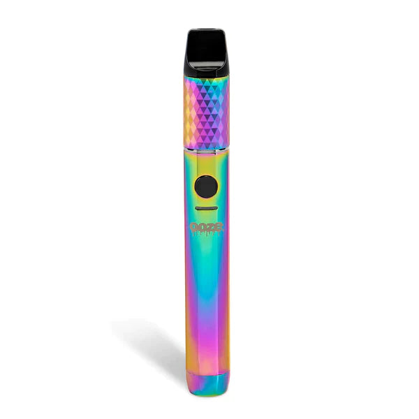 Front view of the Ooze Beacon extract vaporizer in a rainbow finish. This powerful 800mAh concentrate pen features an advanced Onyx Atomizer to deliver exceptionally clean and flavor-forward dab sessions.