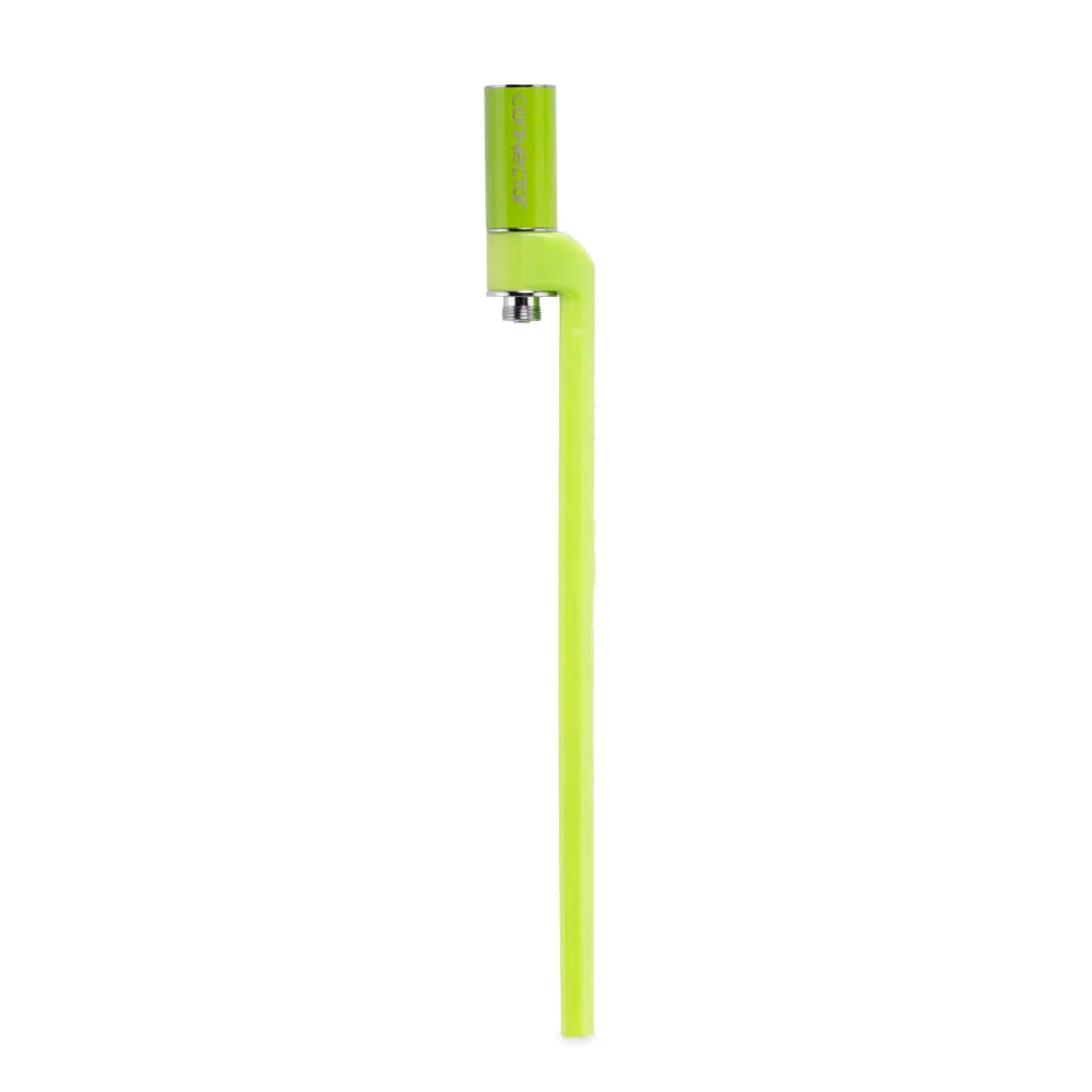 Front view of the Ooze ConNectar nectar collector battery attachment in green. This highly convenient, 3-piece attachment instantly transforms any standard 510-thread vape pen battery into a fully functional, portable dab straw for your favorite concentrates.