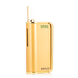 Front view of the Ooze Duplex dual extract vaporizer kit in sleek gold. This highly versatile, palm-sized device features an ergonomic trigger-style button to comfortably vaporize both thick concentrates and standard oil cartridges.