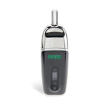 Front view of the Ooze Flare 2200mAh dry herb vaporizer in chrome. This highly portable, easy-to-use device features a powerful battery designed specifically for the clean and efficient consumption of your favorite loose leaf flower.