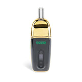 Front view of the Ooze Flare 2200mAh dry herb vaporizer in gold. This highly portable, easy-to-use device features a powerful battery designed specifically for the clean and efficient consumption of your favorite loose leaf flower.