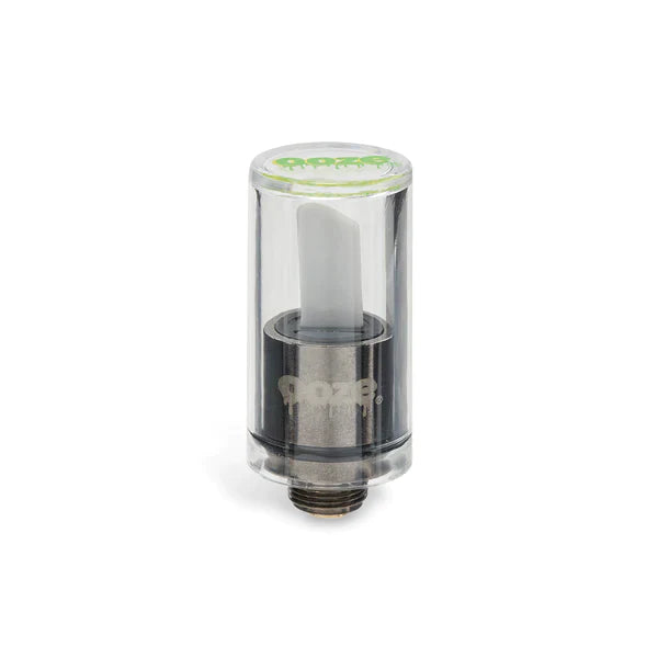 Front view of the Ooze hot knife attachment in chrome. This convenient 510-thread accessory instantly transforms any standard vape battery into a heated dab tool for easily handling sticky concentrates.