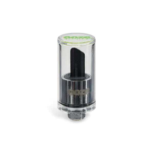 Front view of the Ooze hot knife attachment in sleek black. This convenient 510-thread accessory instantly transforms any standard vape battery into a heated dab tool for easily handling sticky concentrates.