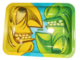 Ooze Face Off large metal tray with a bold split-face monster graphic and raised edges for herb containment.