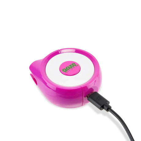 Front view of the Ooze Movez wireless speaker vape battery in purple. This innovative 2-in-1 device combines a powerful 510-thread cartridge battery with a Bluetooth speaker so you can vape and listen to your favorite music simultaneously.